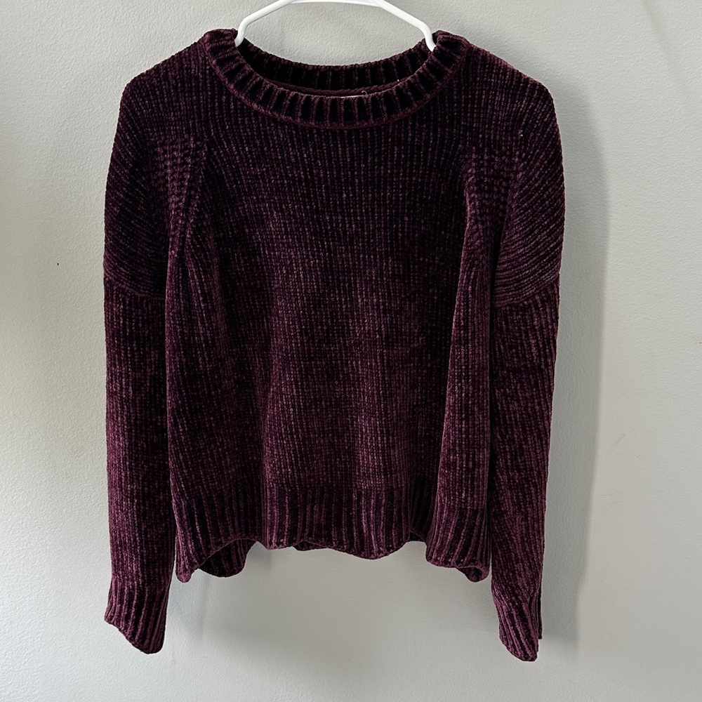 Altar'd State Rich Burgundy Crew Neck Sweater, Women’s Medium